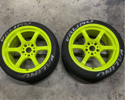 Rays Wheels Gram Lights 57DR Fluorescent Yellow set of 2