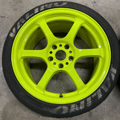 Rays Wheels Gram Lights 57DR Fluorescent Yellow set of 2