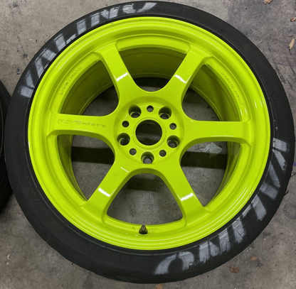 Rays Wheels Gram Lights 57DR Fluorescent Yellow set of 2