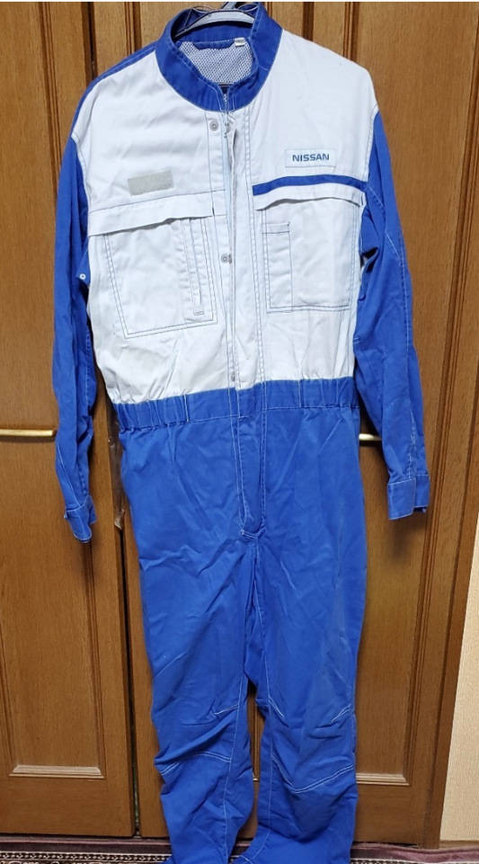 Used Vintage Blue Nissan Long sleeve (TSUNAGI) 3L Jumpsuit