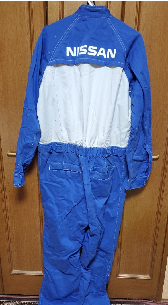 Used Vintage Blue Nissan Long sleeve (TSUNAGI) 3L Jumpsuit